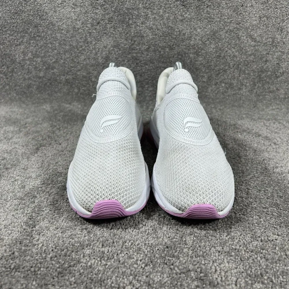 Fabletics Slip-On Performance Womens Size 9 White Knit Athletic Shoes Used